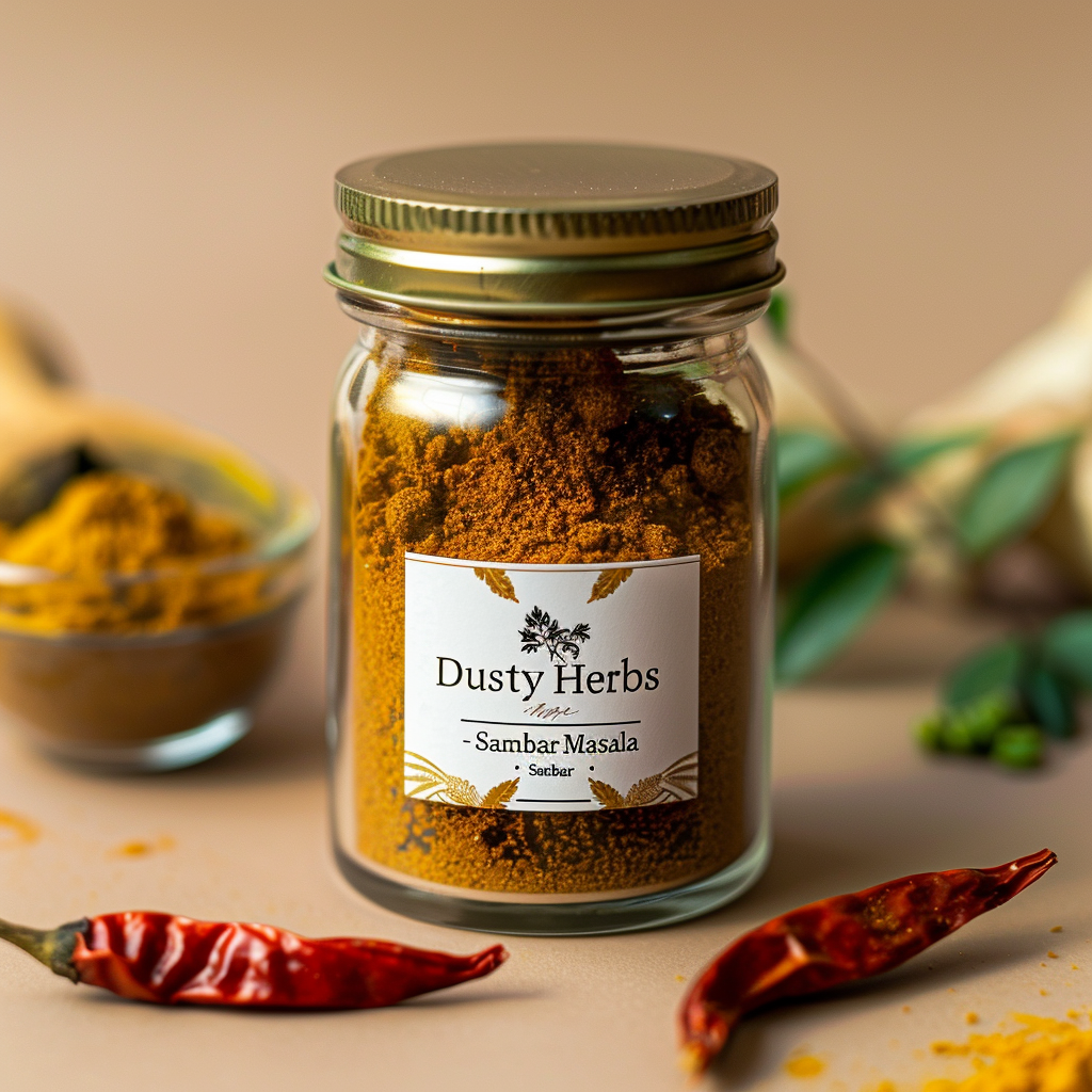 Dusty Herbs Sambar Masala – Premium South Indian Spice Blend 250 grams - Dusty Herbs