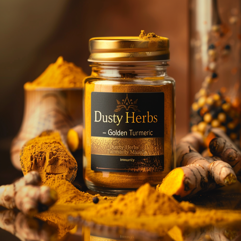 Dusty Herbs Golden Turmeric Immunity Masala – Haldi Wellness Blend 250 grams - Dusty Herbs